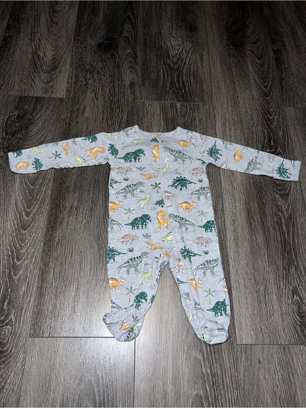 WONDER NATION Baby Boy Dinosaur Footed Sleeper Pajamas